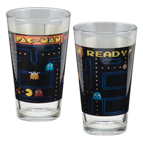 UPC 733966095734 product image for Pac-Man 16 oz. Laser Decal Glass 2-Pack | upcitemdb.com