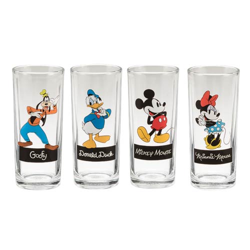 UPC 733966090784 product image for Disney Mickey Mouse and Minnie Mouse 10 oz. Glass 4-Pack | upcitemdb.com