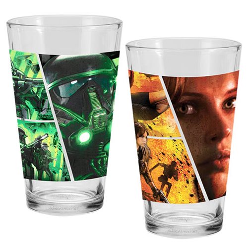 Star Wars: Rogue One 16 oz. Laser Decal Glass 2-Pack