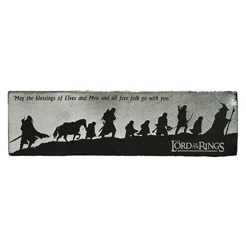 The Lord of the Rings The Fellowship Silhouette Leather Bookmark