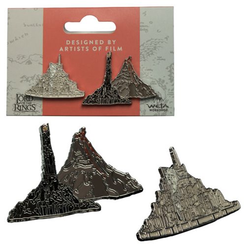 Lord of the Rings Minas Tirith and Mount Doom Collectible Pin Set