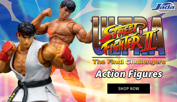 Jada Toys Street Fighter II Ryu and Fei Long 6-Inch Action Figures