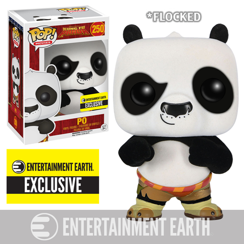 Kung Fu Panda Flocked Po Pop! Vinyl Figure - EE Exclusive