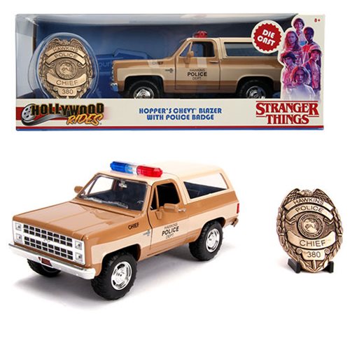 Hollywood Rides Stranger Things 1980 Chevy Blazer 1:24 Scale Die-Cast Metal Vehicle with Badge