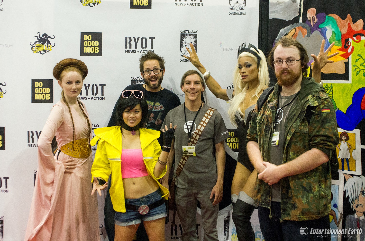 Entertainment Earth Employees with Comikaze cosplayers
