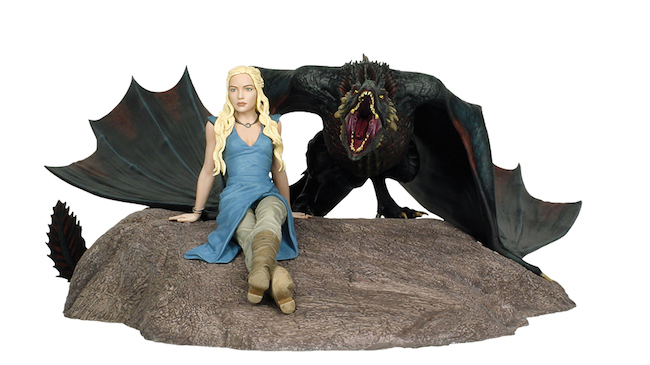 game of thrones dany and drogon statue