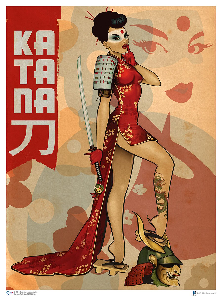 DC Bombshells Catwoman Art Print Poster 24''x18" New 