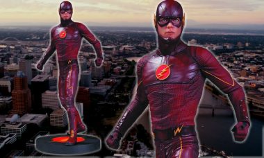 Scarlet Speedster Stays Still Long Enough to Pose as Statue