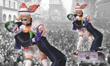 Harley Quinn Celebrates Victory in Times Square