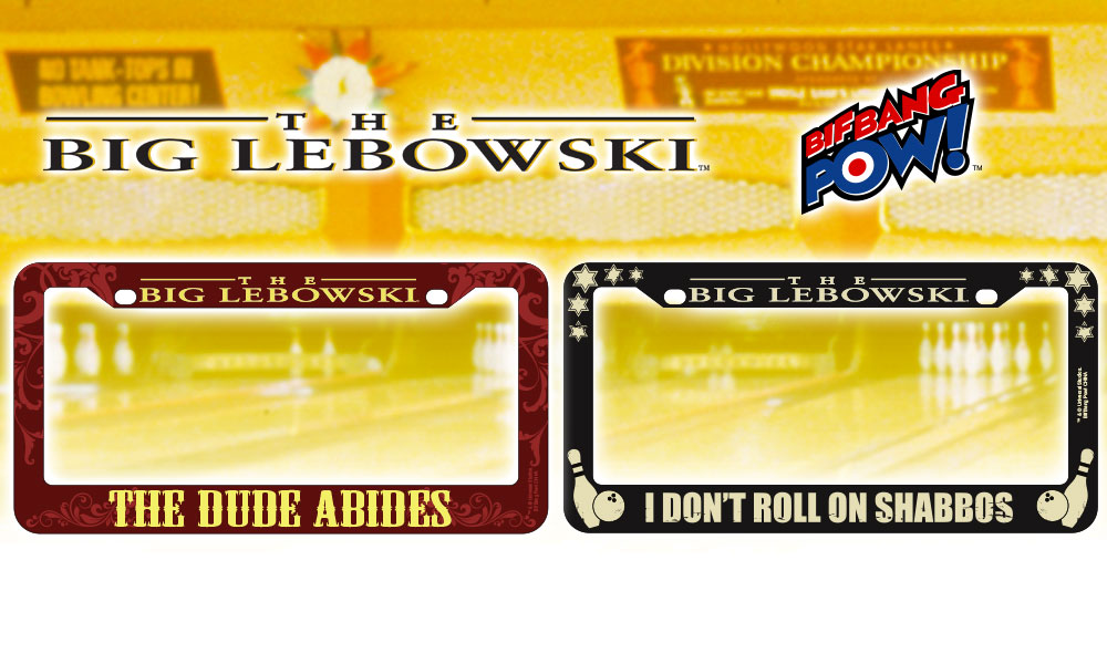 Big Lebowski "I Don't Roll on Shabbos" License Plate Frame NEW IN PACKAGE 2015