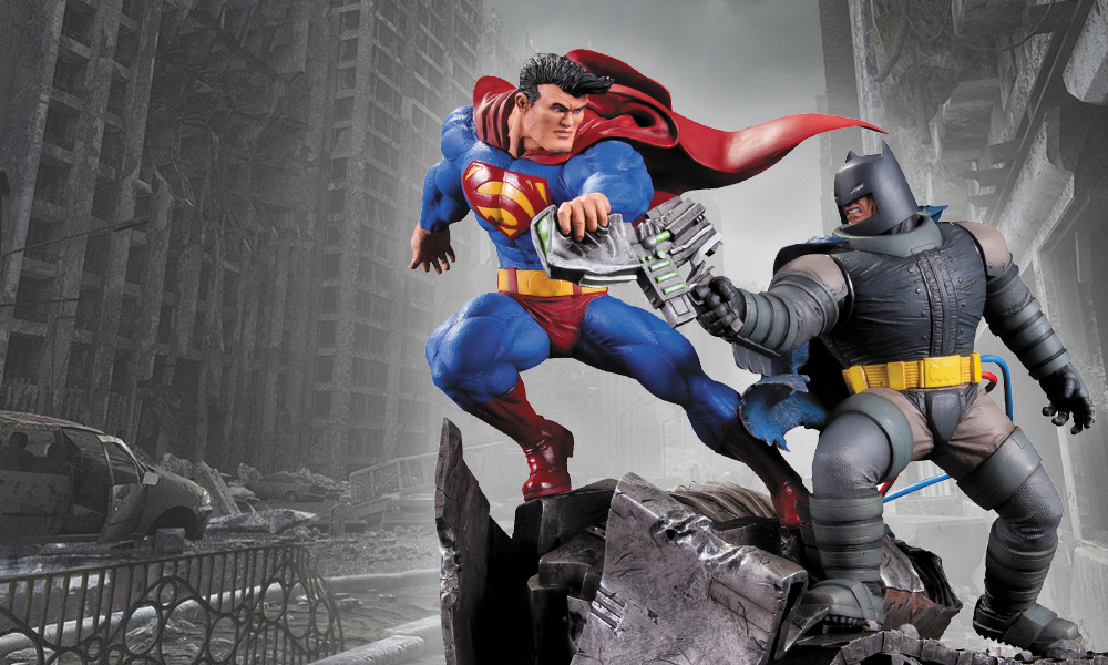 The Man of Steel and Dark Knight Face Off in Crime Alley