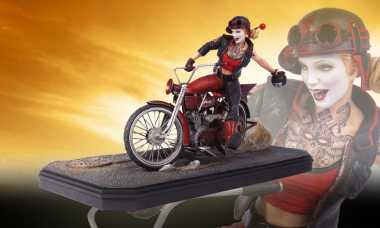 Harley Quinn Rides Up from the Gotham City Garage