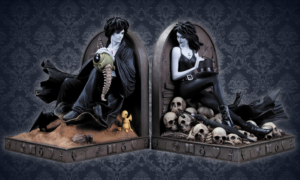 gift steel bookends Sandman Dream and Death Neil Gaiman 7,3x3.7x3,9 inches 