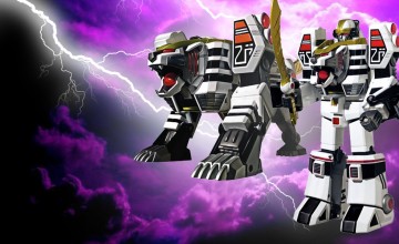 Mighty Morphin Power Rangers White Tigerzord Legacy Megazord Diecast Action Figure