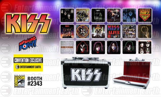 KISS Album Cover Coaster Set in Miniature Guitar Case - Convention Exclusive