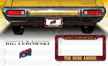 The Dude Abides License Plate Frame