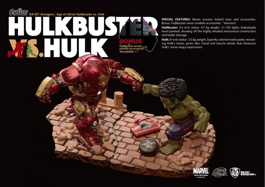 Hulkbuster vs Hulk Egg Attack Statue