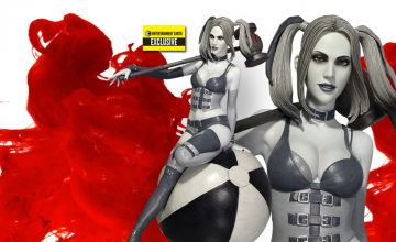 Fantasy Figure Gallery DC Comics Collection Black and White Harley Quinn Resin Statue - Entertainment Earth Exclusive