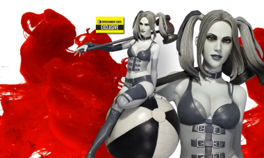 Harley Quinn is Ready to Play as Black and White Exclusive Statue