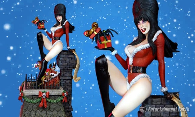 Elvira Christmas Statue