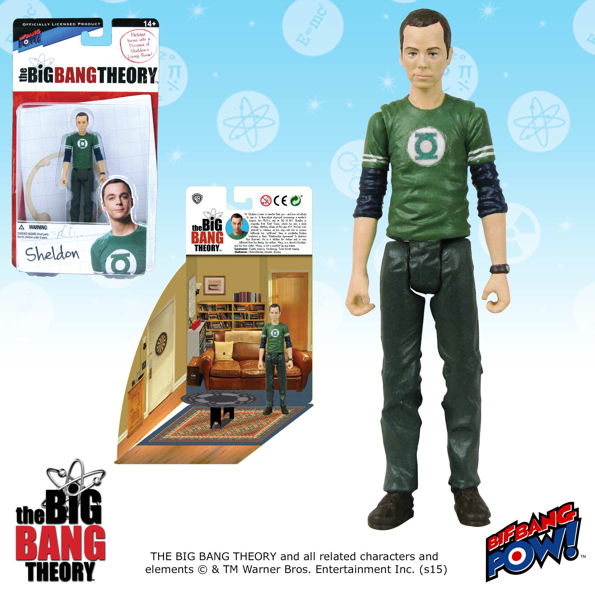 TBBT Sheldon Green Lantern Shirt Figure