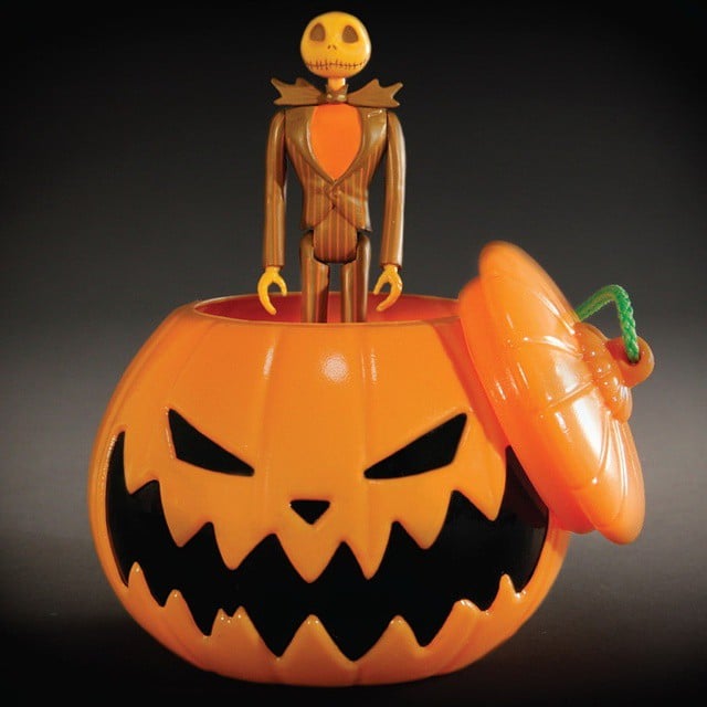 Nightmare Before Christmas Halloween Jack Skellington ReAction Figure in Pumpkin Ornament