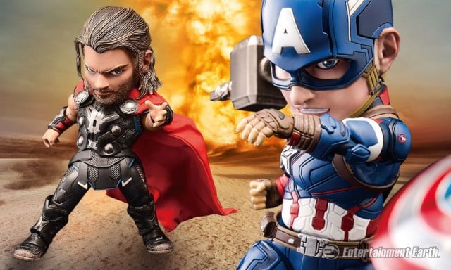 Captain America and Thor Egg Attack Figures