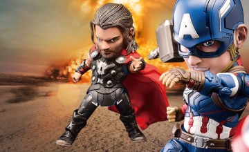 Captain America and Thor Egg Attack Figures