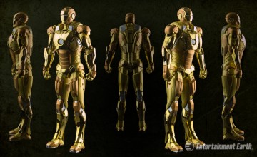 Iron Man 3 Mark 21 Action Hero Vignette with Lighted Hall of Armor 1:9 Scale Pre-Assembled Model Kit