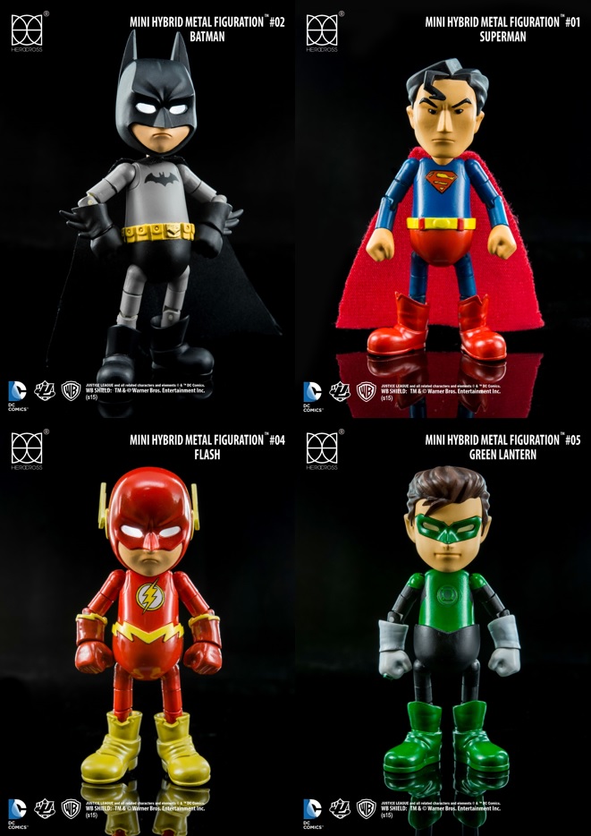Herocross Justice League Mini Hybrid Metal Action Figure Set NEW Collectibles 