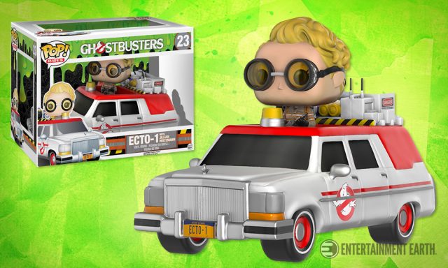 Ghostbusters 2016 Ecto-1 Vehicle with Jillian Holtzmann Pop! Vinyl Figure