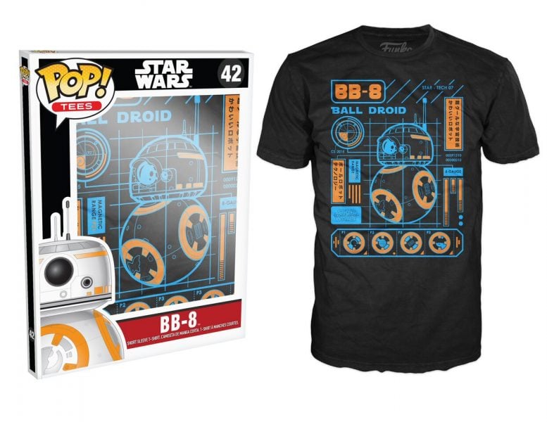  Star Wars: Episode VII - The Force Awakens BB-8 Blueprint Black Pop! T-Shirt