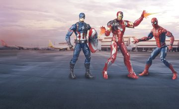 Captain America Civil War Marvel Legends Spider-Man, Captain America, and Iron Man Set