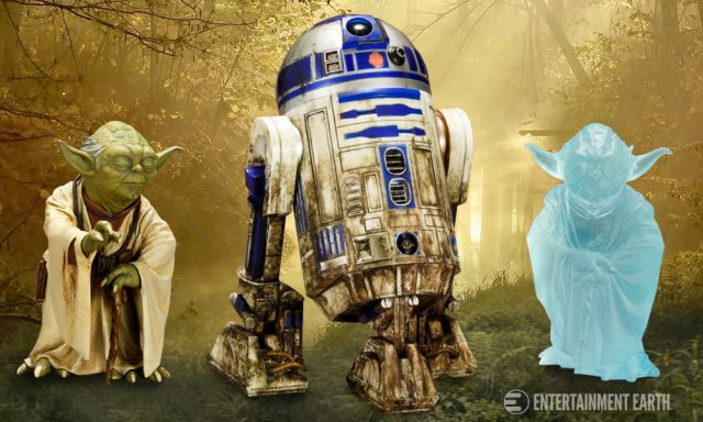 Star Wars Yoda and R2-D2 Dagobah ArtFX+ Statue 3-Pack