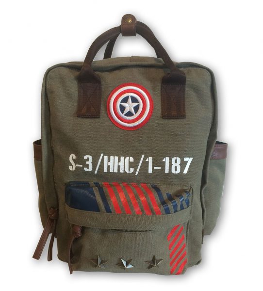 Marvel Captain America Vintage Military Army Backpack