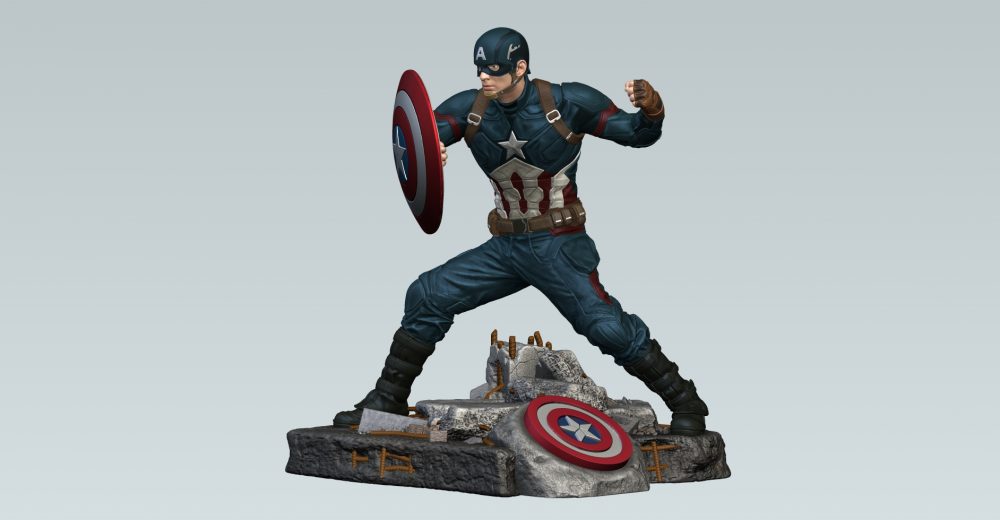 Captain America Finders Keypers Statue