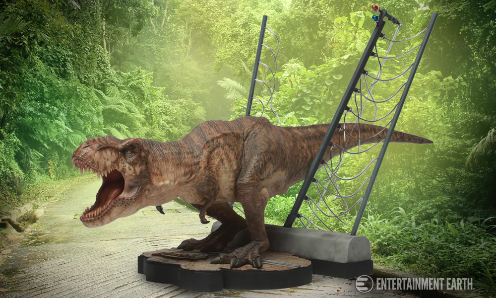 Jurassic Park T-Rex Breakout Statue