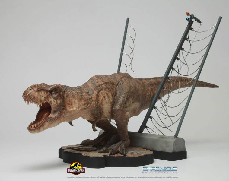 Jurassic Park T-Rex Breakout Statue - Full